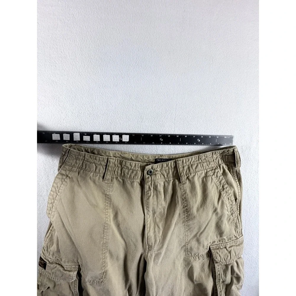 VTG Polo‎ Jeans Co. Ralph Lauren Cargo Pants Mens 38x30 Khaki Military Grunge